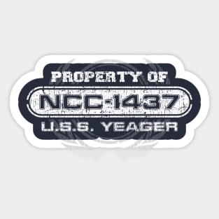 Vintage Property of USS Yeager Sticker